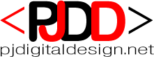 pj digital design logo